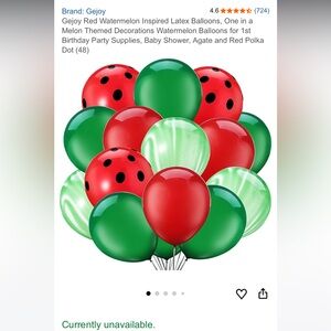 Watermelon Themed Party Balloons Set